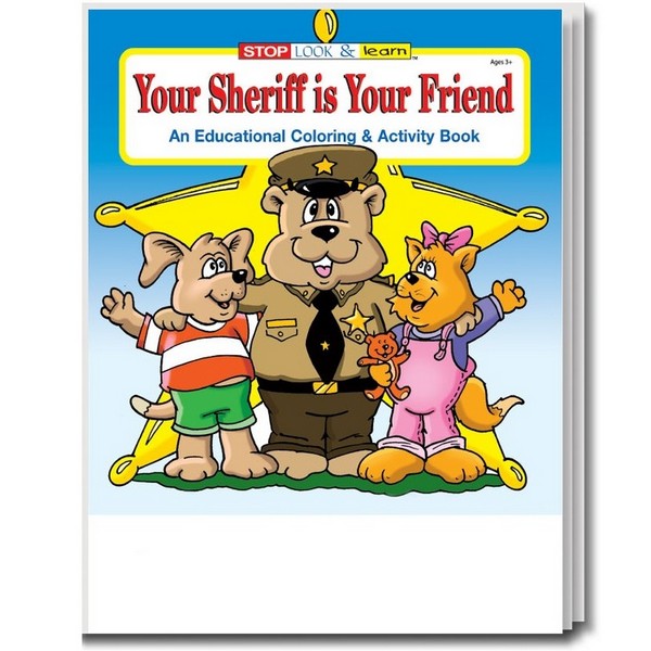 CS0150B Your Sheriff is Your Friend Coloring and Activity BOOK Blank N